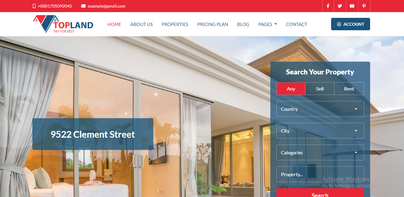 TopLand - Real estate multi property HTML template